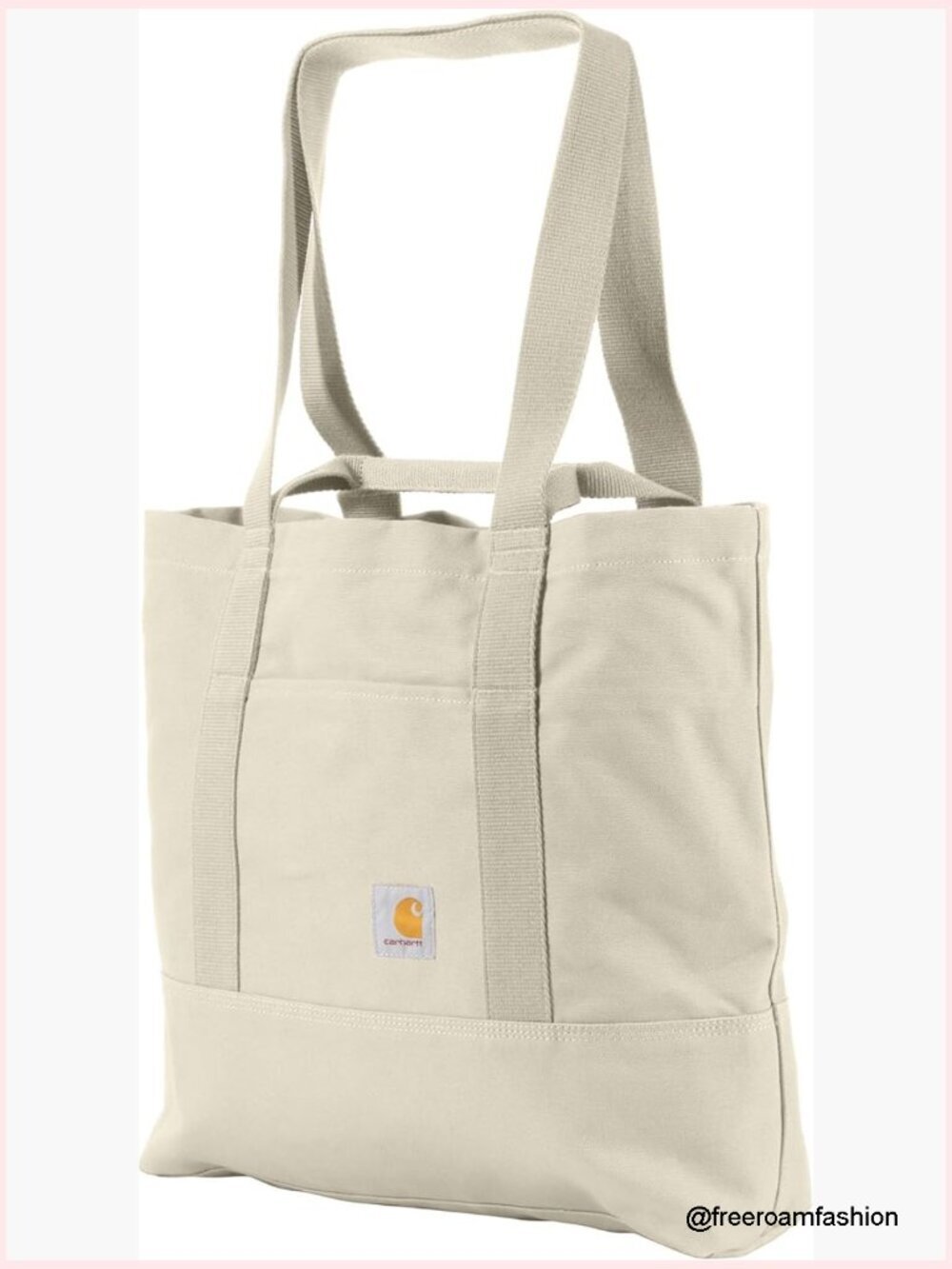 18L Firm Duck Tote Bag with Adjustable Straps, Durable Cotton Material